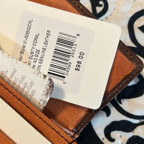 HOBO Mini Dusty Coral Leather Wallet - Picture 4 of 7